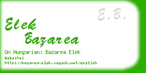 elek bazarea business card